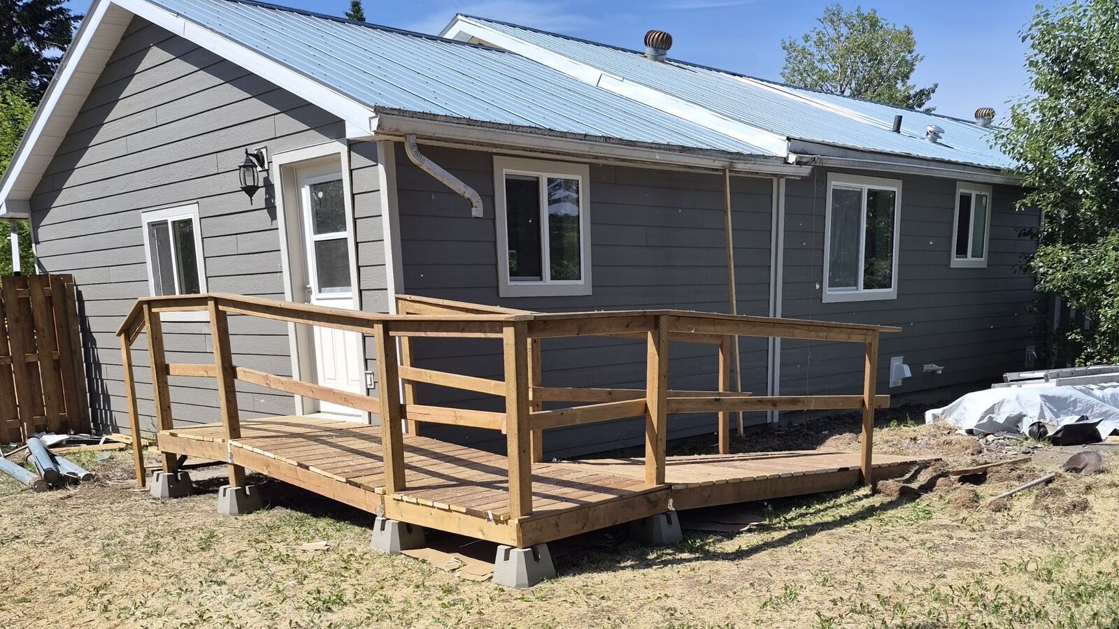 The Connaught Duplex in Vanderhoof, with its new accessible deck and entrance